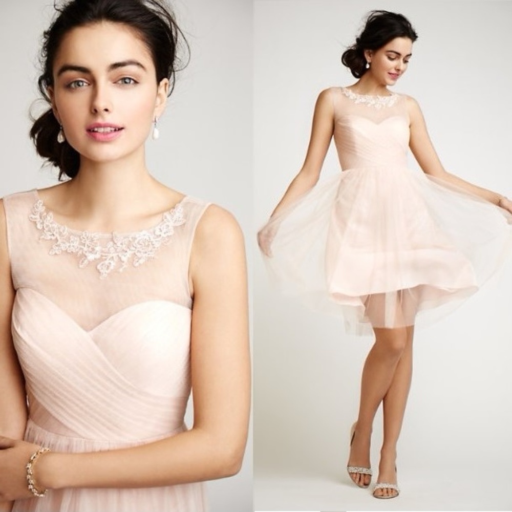 BHLDN Jenny Yoo - 8 - Chloe (Blush) Illusion Dress